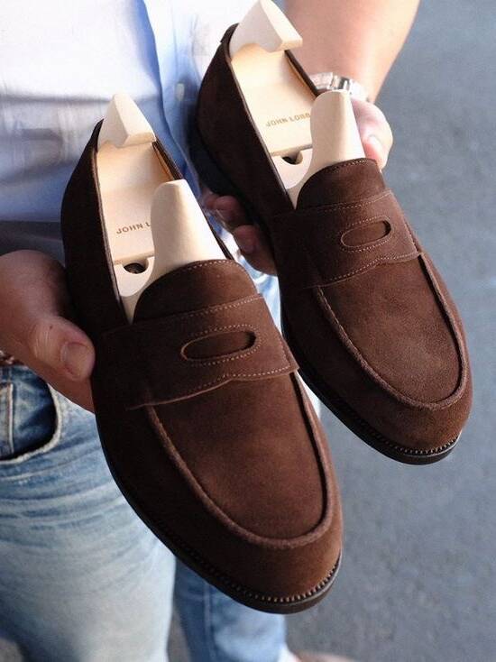 brown loafers