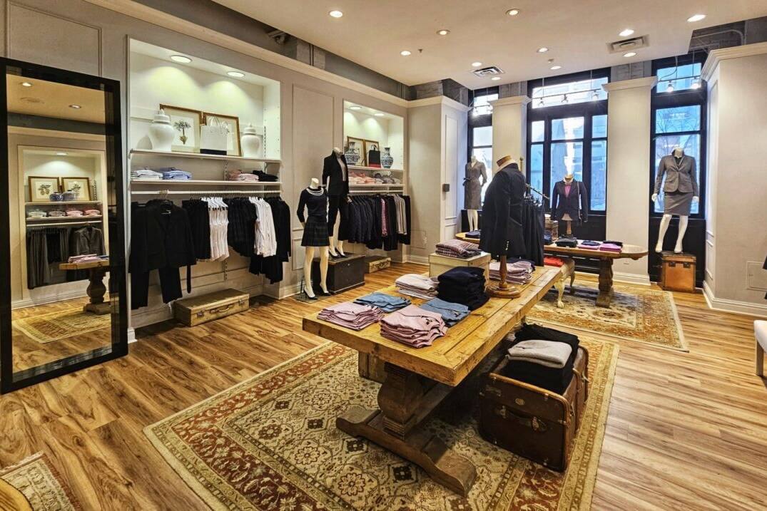 What the inside of a Brooks Brothers store looks like