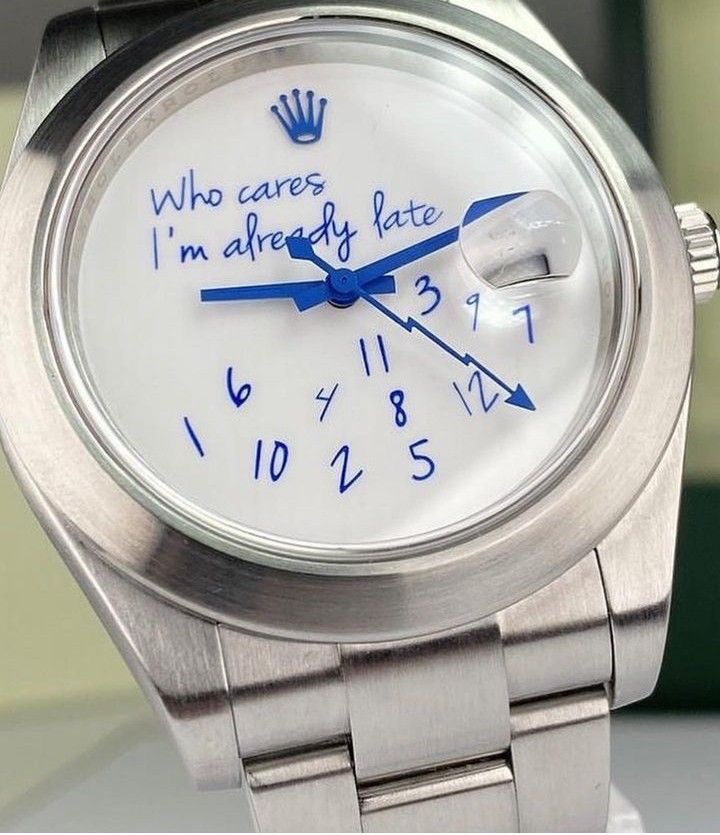 Unusual model Rolex who cares Im already late men's stylish watch